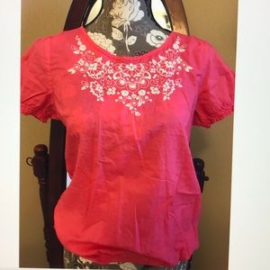 🛍 Pink Cuffed Blouse